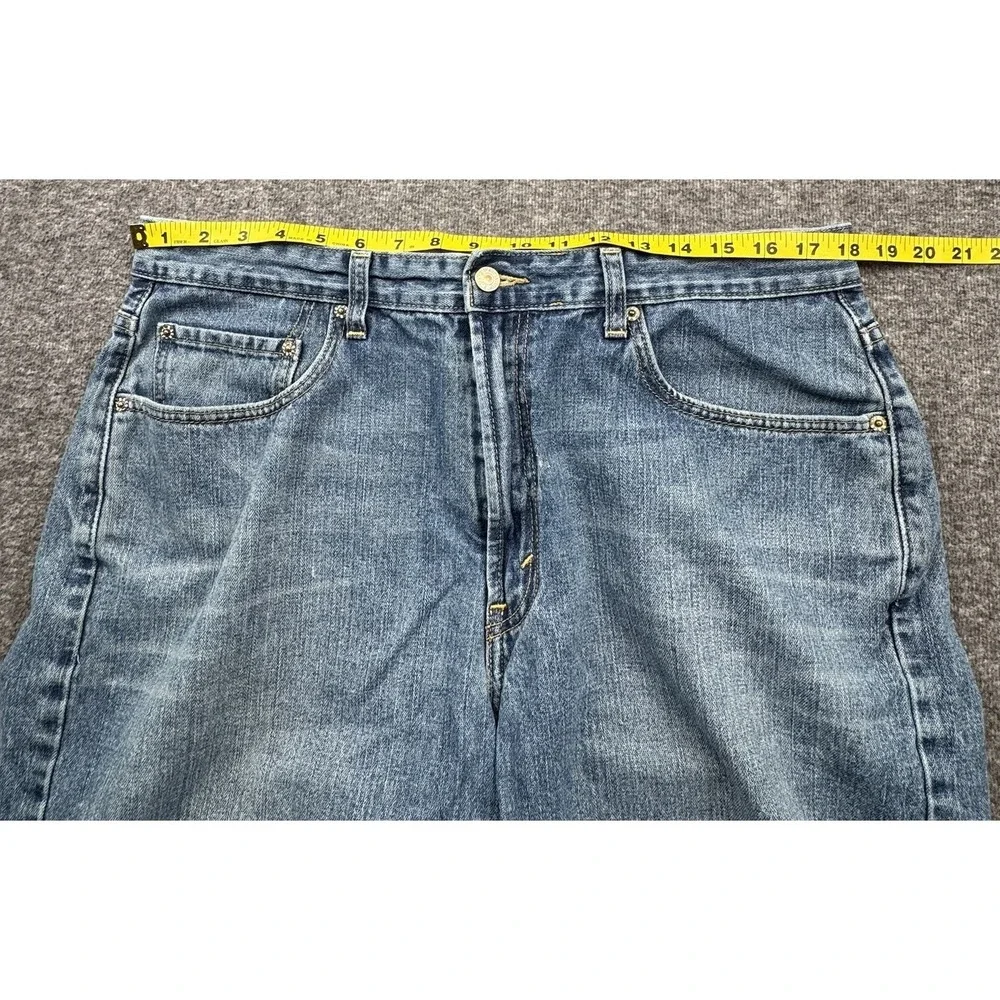 Levi's 569 Denim Jean Shorts Mens 36x11 Blue Loose Straight Baggy Loose Vtg Jort